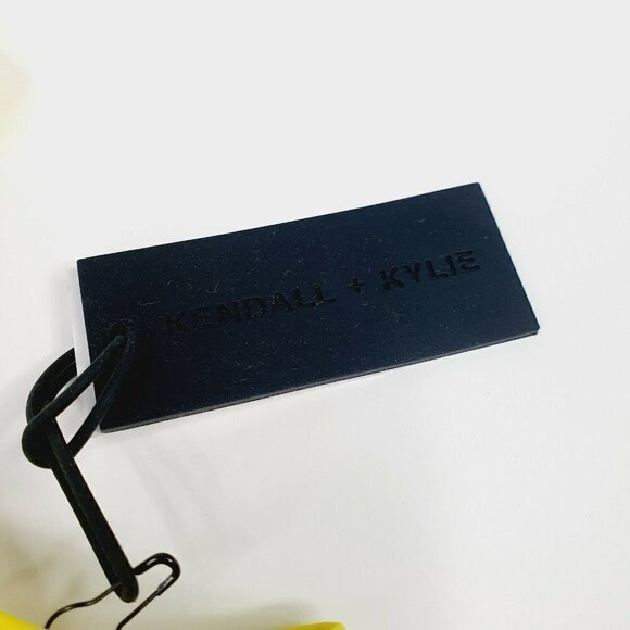 Kendall & Kylie Ruffle Bikini Top Neon Yellow  NWT. Size Small MSRP $120 - Picture 6 of 8